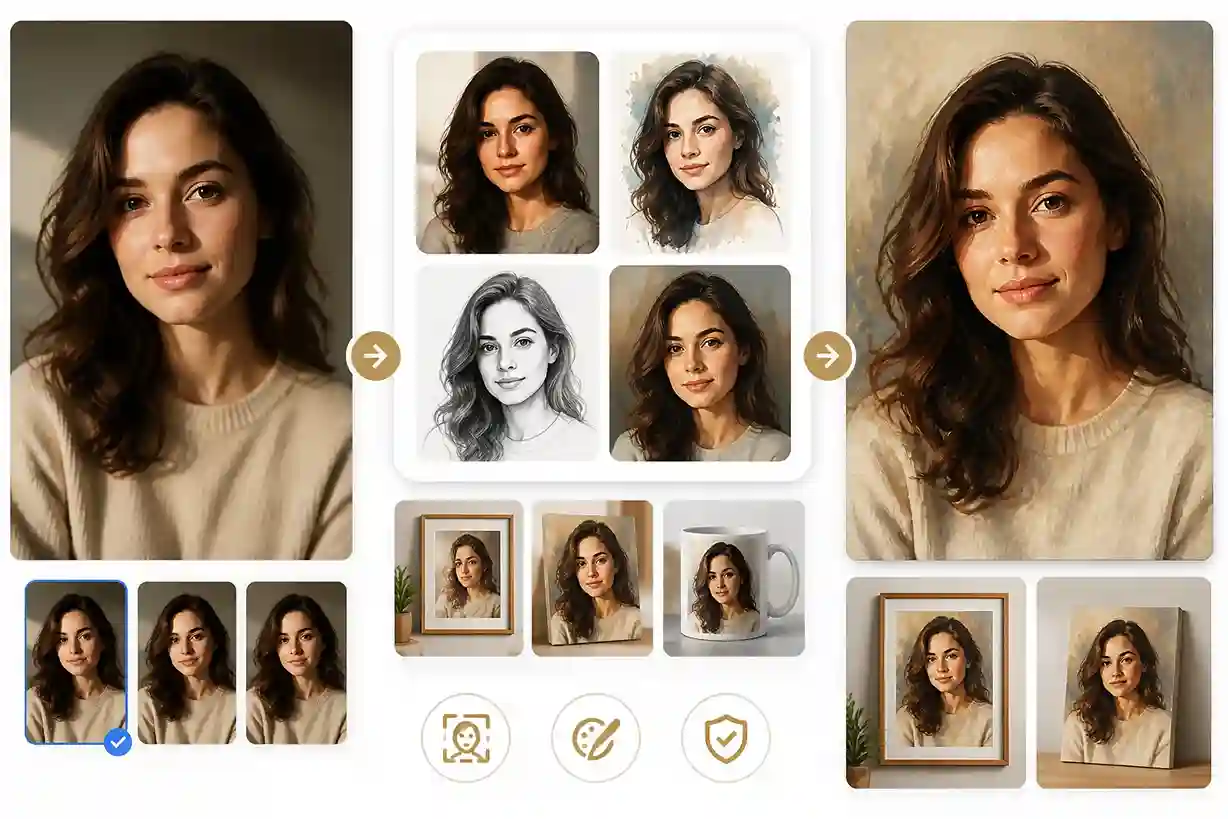 Portrait Photographers Offering an Illustrated Keepsake